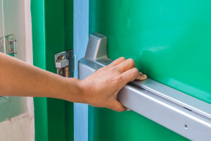 inspecting commercial exit door